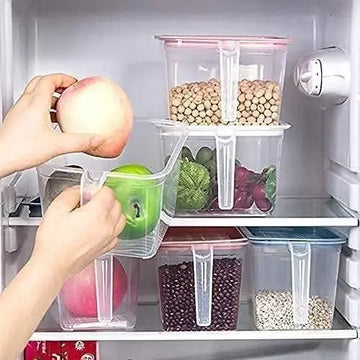 Unbreakable Fridge Organizer | Kitchen Storage Basket – Pack of 6.